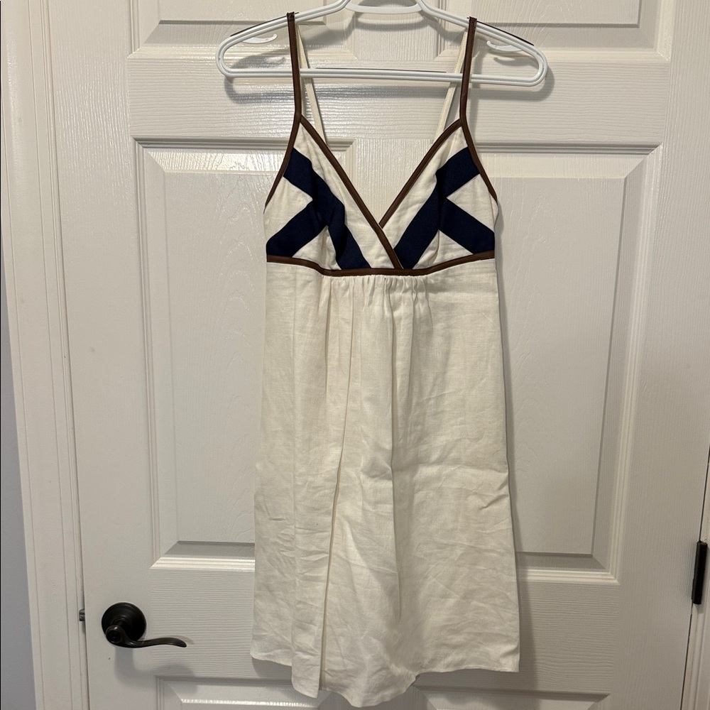 Jessica Simpson White and Navy Strappy Dress